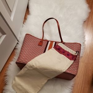 Red & Orange Tory Burch Tote